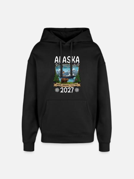Alaska Kreuzfahrt Erinnerungsdesign - Oversized Unisex Hoodie von Stanley/Stella - Schwarz