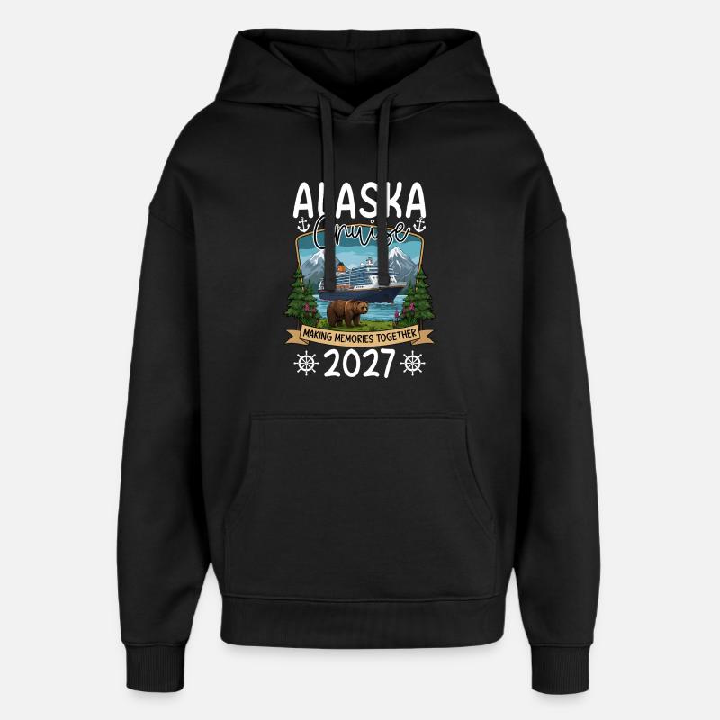 Alaska Kreuzfahrt Erinnerungsdesign - Oversized Unisex Hoodie von Stanley/Stella - Schwarz