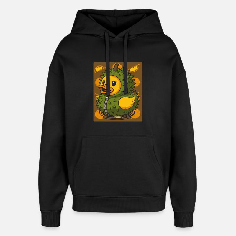 poussin en costume durian - Stinky Fruit - Sweat à capuche unisexe Stanley/Stella Oversized - noir