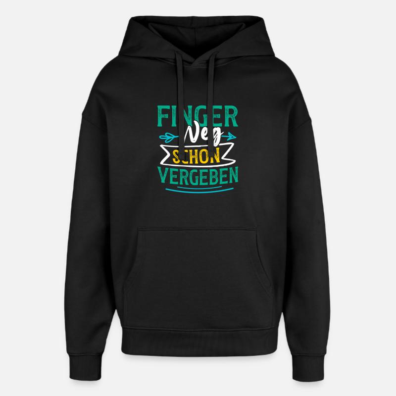 Malle HANDS OFF FORGIVEN Drôle - Sweat à capuche unisexe Stanley/Stella Oversized - noir