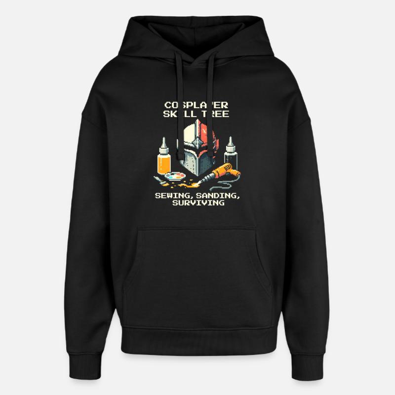 Skilltree : Couture, ponçage, survie | Cosplay - Sweat à capuche unisexe Stanley/Stella Oversized - noir