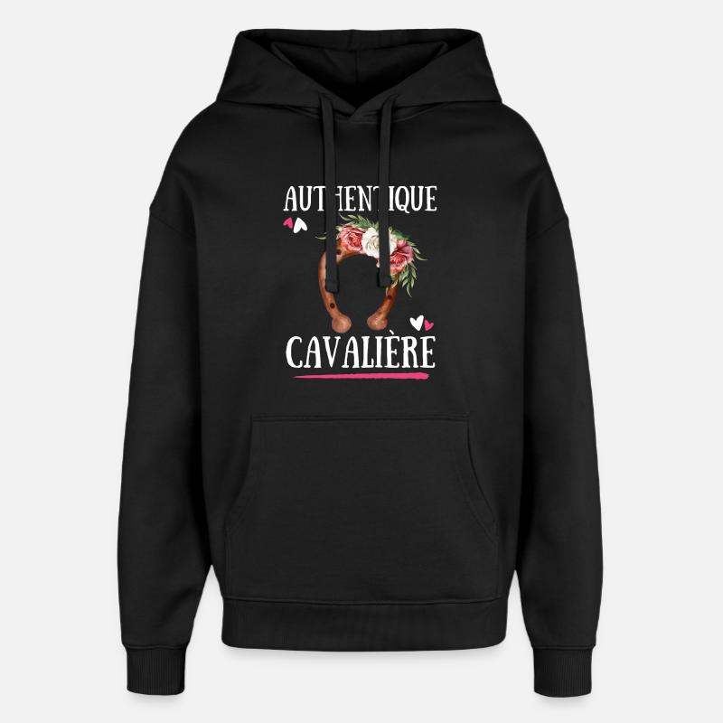 Authentischer Cavaliere - Oversized Unisex Hoodie von Stanley/Stella - Schwarz