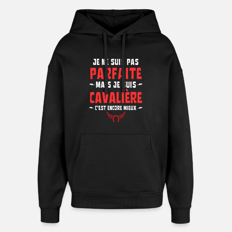 ICH BIN NICHT PERFEKT, ABER LEICHTSINNIG - Oversized Unisex Hoodie von Stanley/Stella - Schwarz