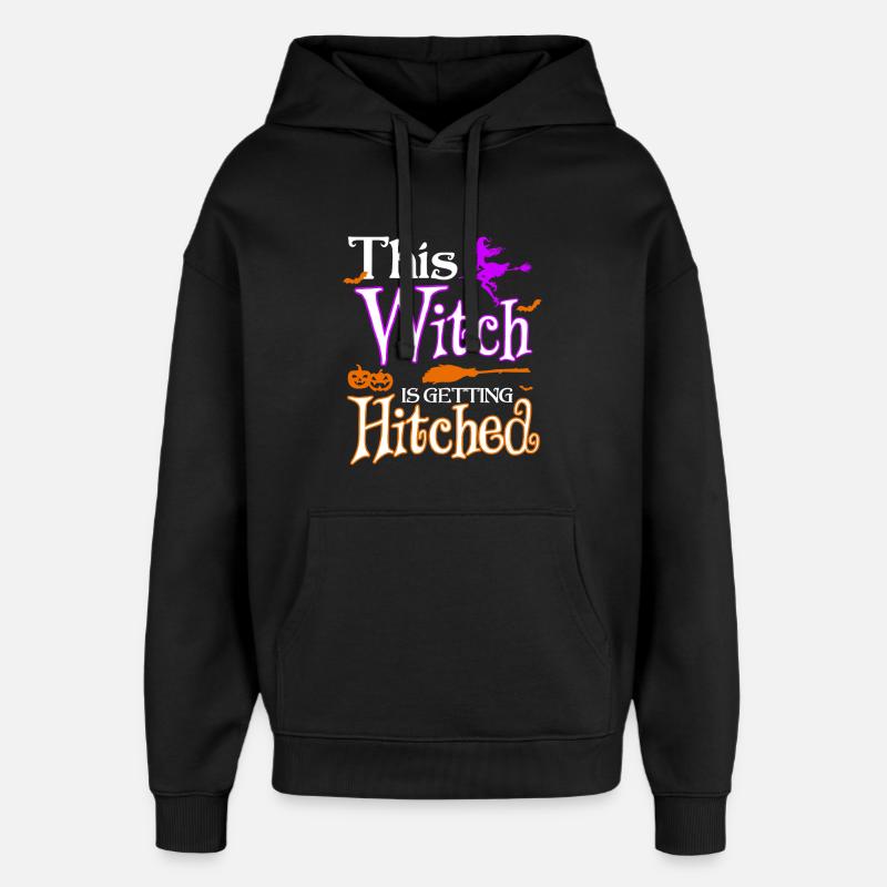 Sorcière attelée - Sweat à capuche unisexe Stanley/Stella Oversized - noir