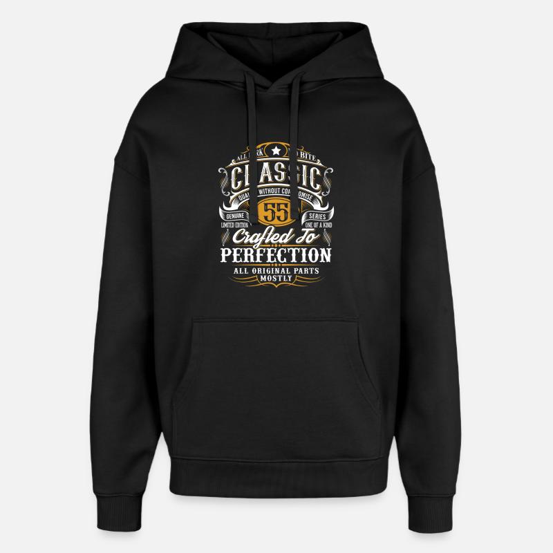 55e anniversaire - Sweat à capuche unisexe Stanley/Stella Oversized - noir
