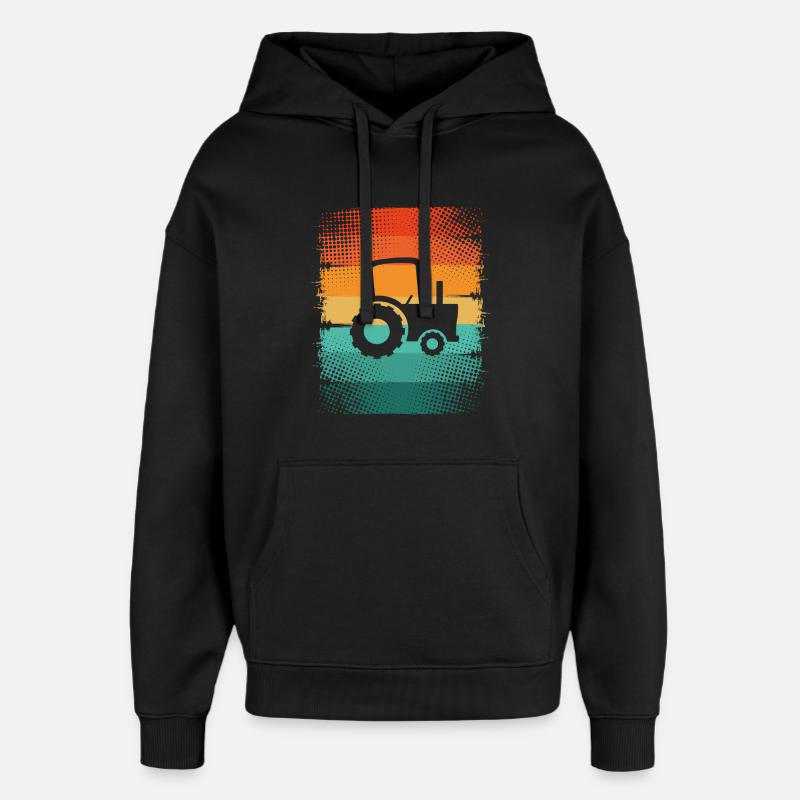 Tracteur - Sweat à capuche unisexe Stanley/Stella Oversized - noir