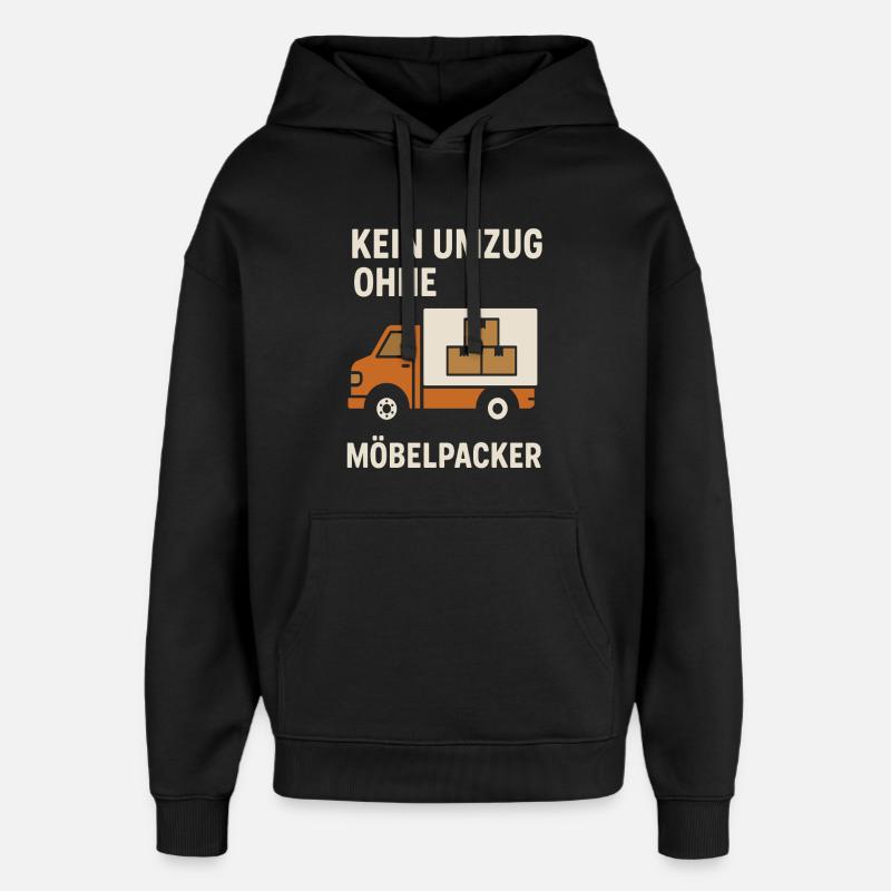 Pas de déménagement sans déménageurs - Sweat à capuche unisexe Stanley/Stella Oversized - noir