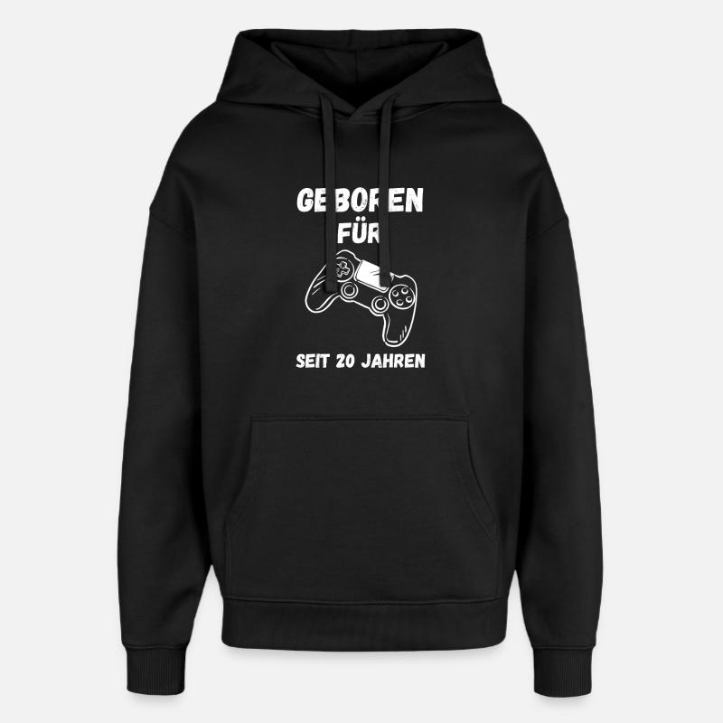 Né pour le jeu vidéo - Sweat à capuche unisexe Stanley/Stella Oversized - noir