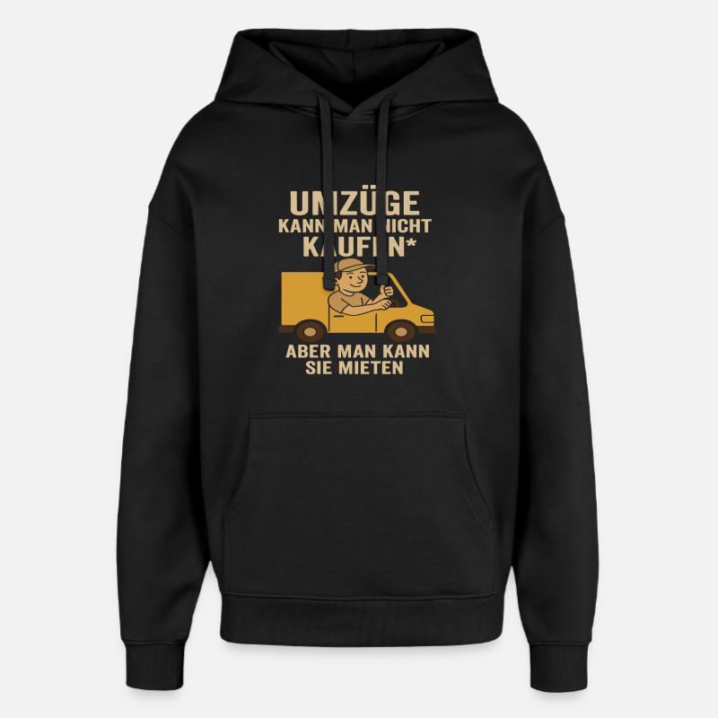 Déménagements : vous pouvez les louer - Sweat à capuche unisexe Stanley/Stella Oversized - noir