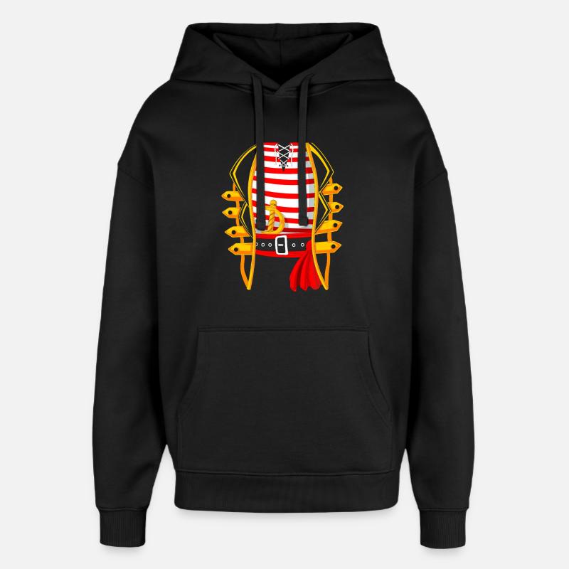 Drôle de costume de pirate - Sweat à capuche unisexe Stanley/Stella Oversized - noir