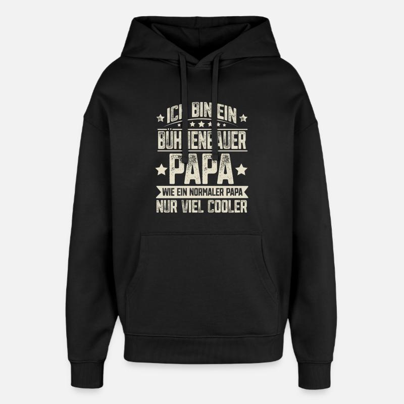 Bâtisseur de scène Papa - Sweat à capuche unisexe Stanley/Stella Oversized - noir