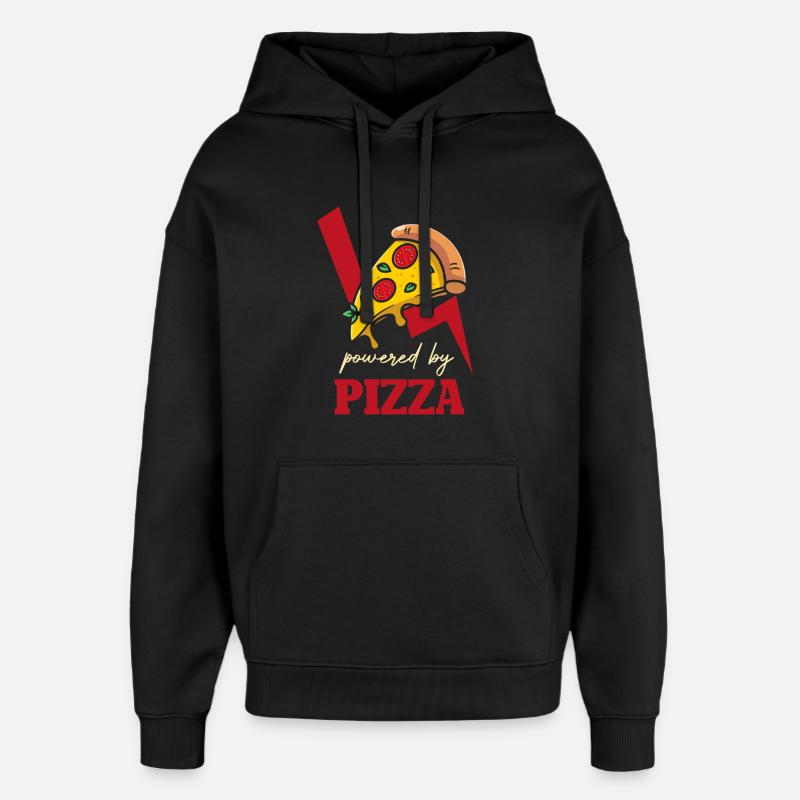 Power Pizza Blitz-Logo - Oversized Unisex Hoodie von Stanley/Stella - Schwarz