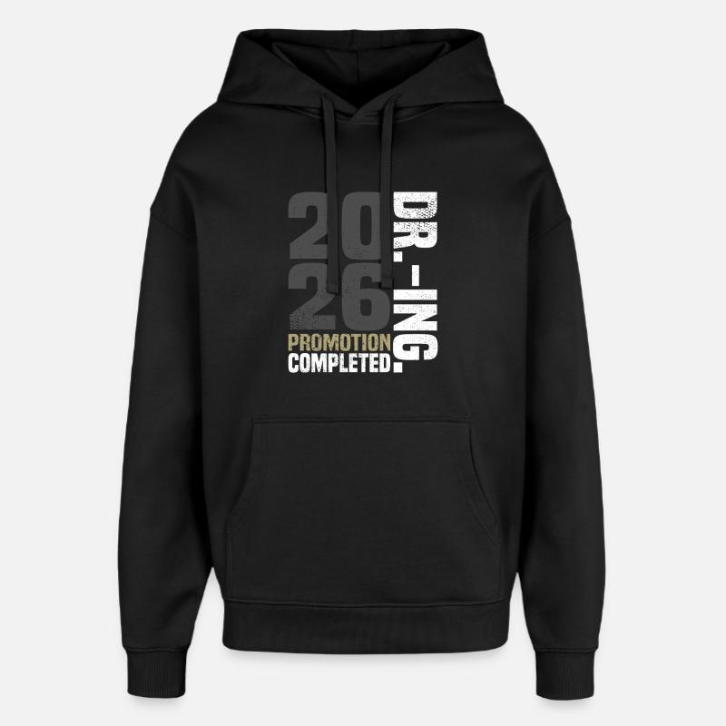 Dr. Ing. Promotion Completed - Oversized Unisex Hoodie von Stanley/Stella - Schwarz