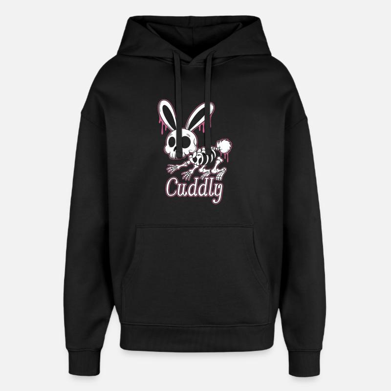 Bone Bunny Câlin Lapin d’Halloween - Sweat à capuche unisexe Stanley/Stella Oversized - noir