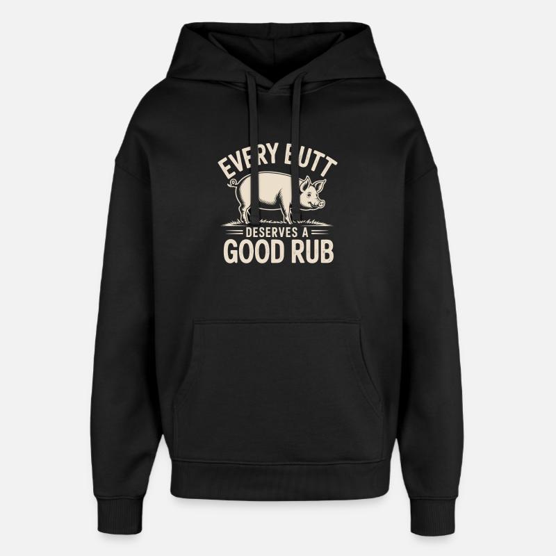 Barbecue griller griller dire - Sweat à capuche unisexe Stanley/Stella Oversized - noir
