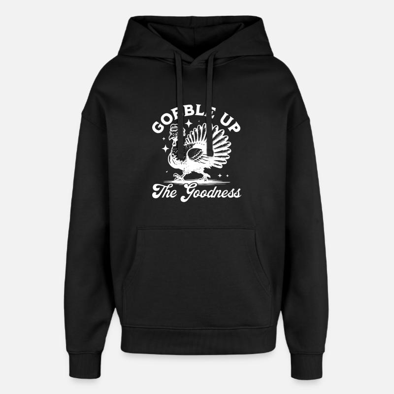 Dinde de Thanksgiving engloutie - Sweat à capuche unisexe Stanley/Stella Oversized - noir