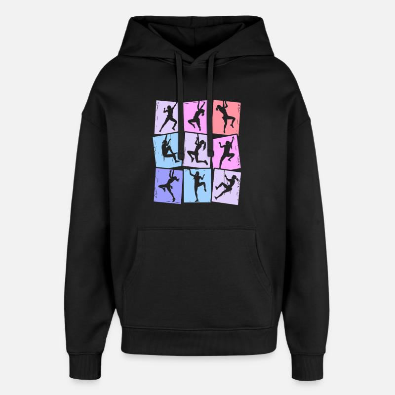 Klettern Berge Kletterer Bouldern Damen Mädchen - Oversized Unisex Hoodie von Stanley/Stella - Schwarz