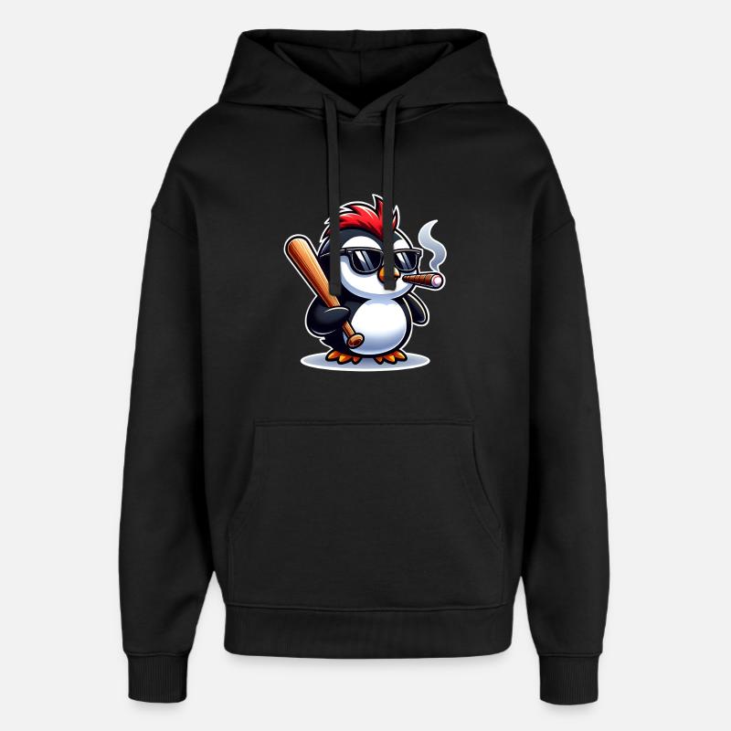 Pingouin - Sweat à capuche unisexe Stanley/Stella Oversized - noir