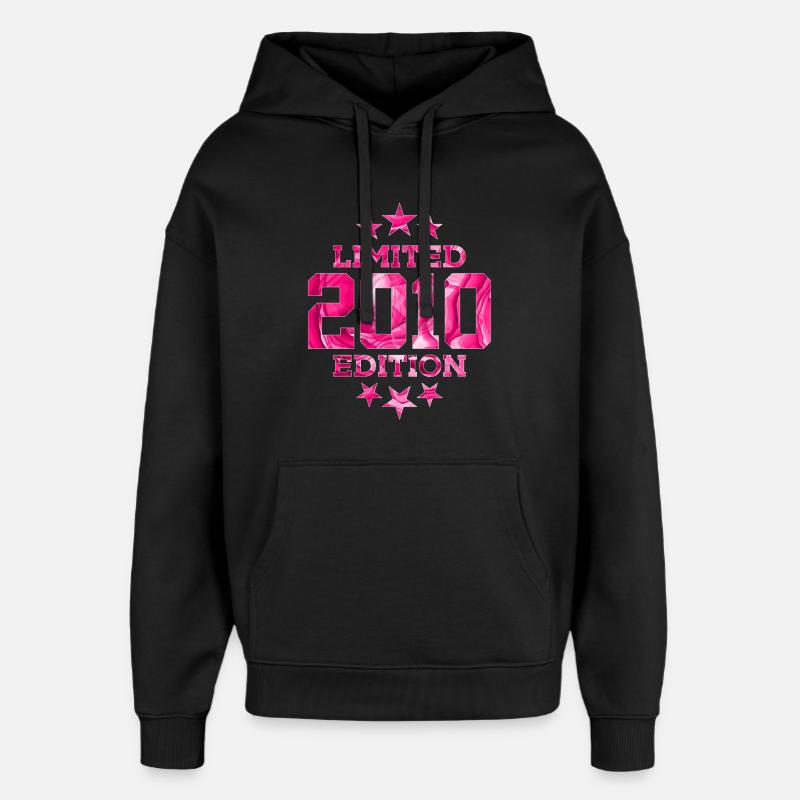 ÉDITION LIMITÉE 2010 16E ANNIVERSAIRE - Sweat à capuche unisexe Stanley/Stella Oversized - noir