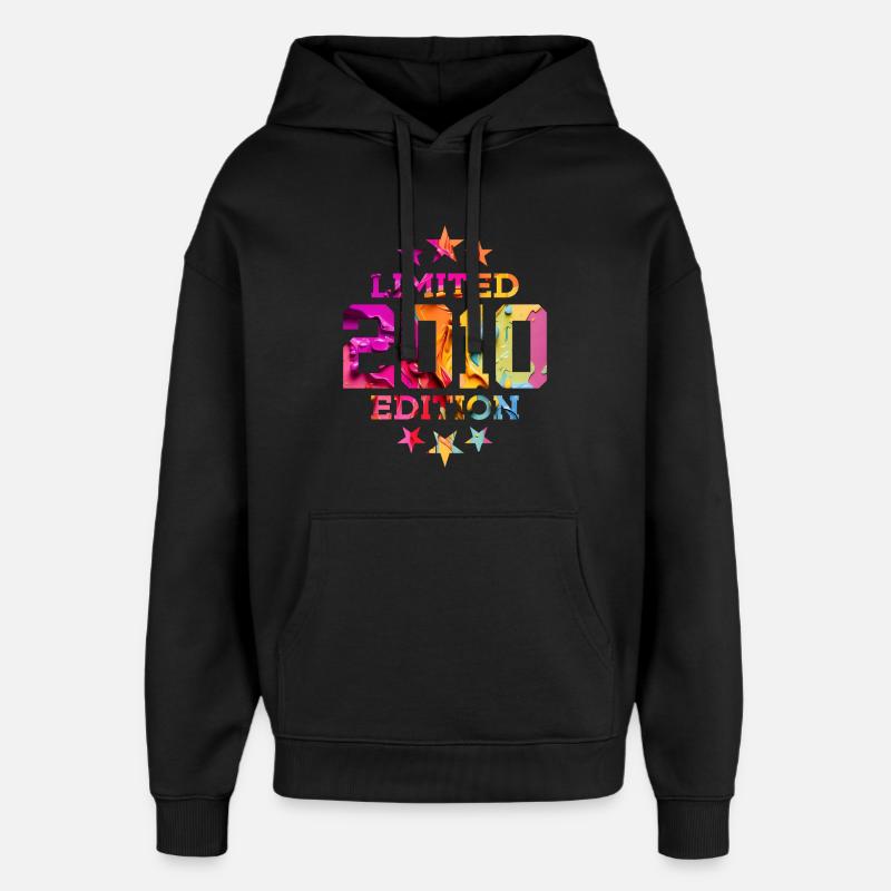 ÉDITION LIMITÉE 2010 16E ANNIVERSAIRE - Sweat à capuche unisexe Stanley/Stella Oversized - noir