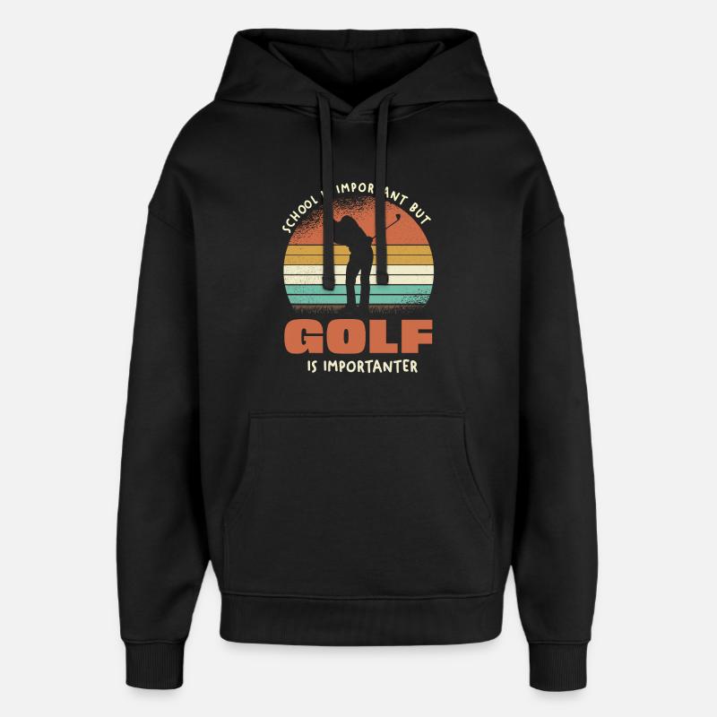 Le golf est plus important - Sweat à capuche unisexe Stanley/Stella Oversized - noir
