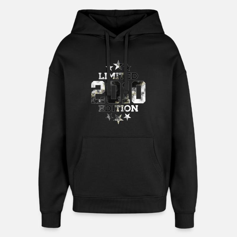 ÉDITION LIMITÉE 2010 16E ANNIVERSAIRE - Sweat à capuche unisexe Stanley/Stella Oversized - noir