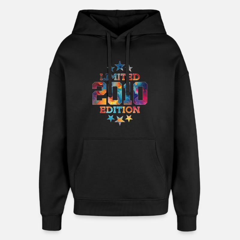 ÉDITION LIMITÉE 2010 16E ANNIVERSAIRE - Sweat à capuche unisexe Stanley/Stella Oversized - noir