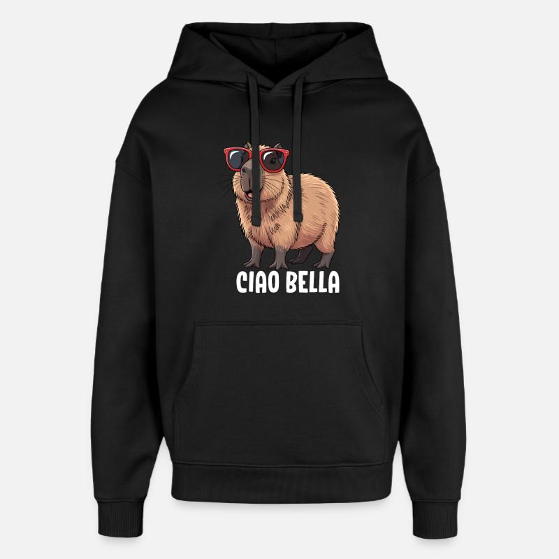 Ciao Bella - Sweat à capuche unisexe Stanley/Stella Oversized - noir