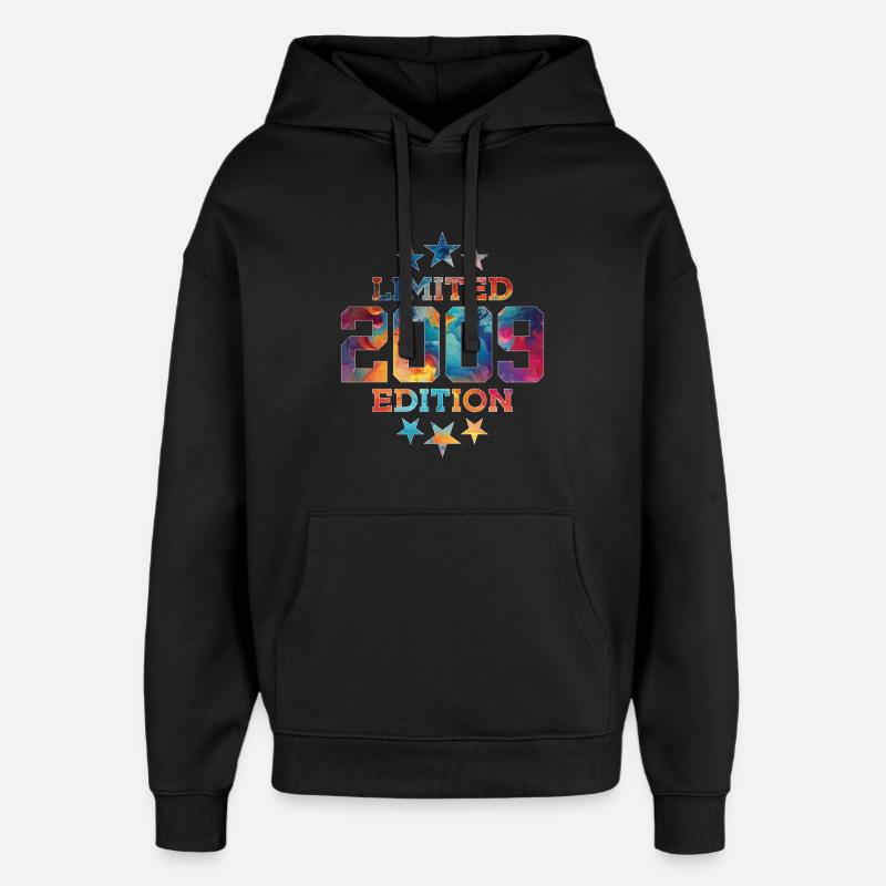 ÉDITION LIMITÉE 2009 17E ANNIVERSAIRE - Sweat à capuche unisexe Stanley/Stella Oversized - noir