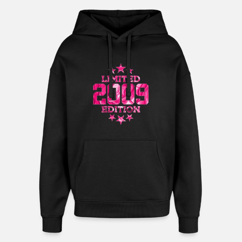 ÉDITION LIMITÉE 2009 17E ANNIVERSAIRE - Sweat à capuche unisexe Stanley/Stella Oversized - noir