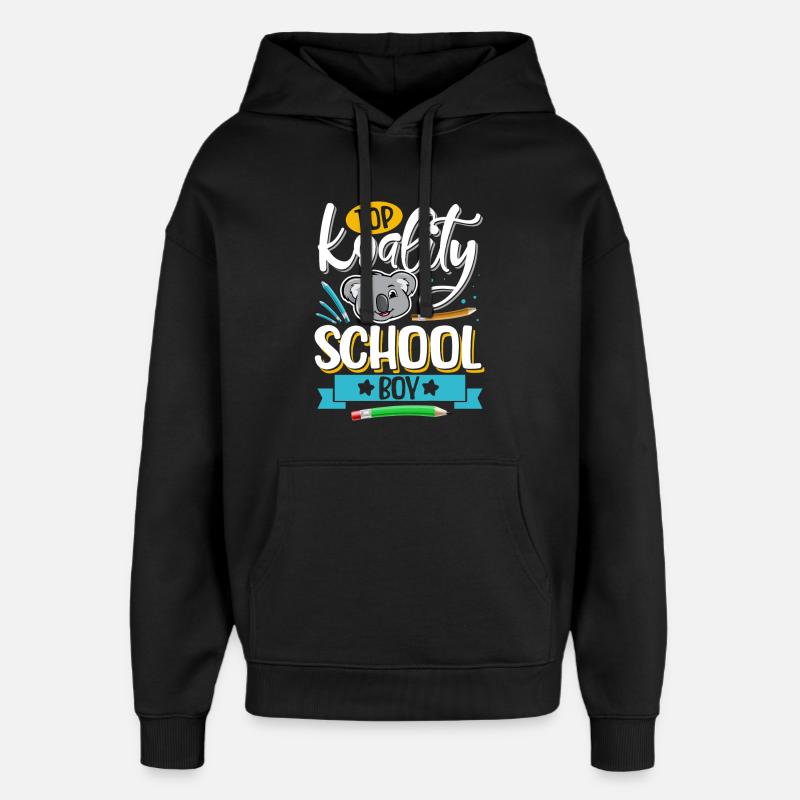 École Koala - Sweat à capuche unisexe Stanley/Stella Oversized - noir