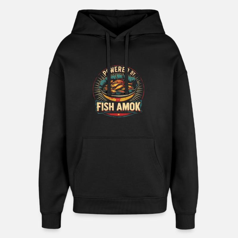 Cambodge Cambodgiens - Sweat à capuche unisexe Stanley/Stella Oversized - noir