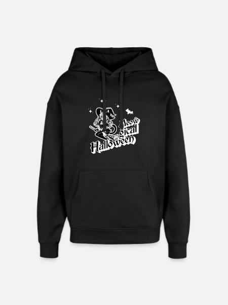 Meowgical Halloween - Spooky Anime Catgirl Witch - Oversized Unisex Hoodie by Stanley/Stella - black