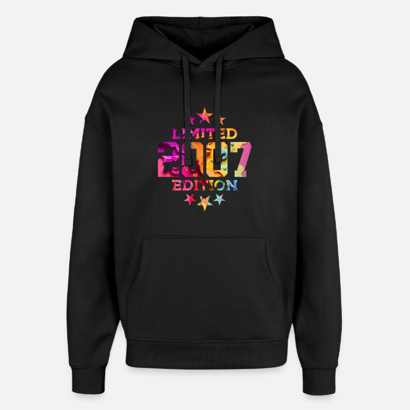 ÉDITION LIMITÉE 2007 19E ANNIVERSAIRE - Sweat à capuche unisexe Stanley/Stella Oversized - noir