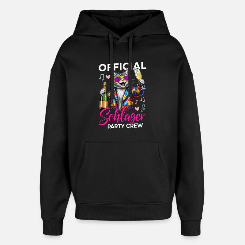 Équipe officielle de Schlager Party - Sweat à capuche unisexe Stanley/Stella Oversized - noir