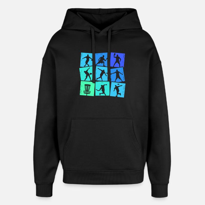 Disc Golf Discgolf Enfants Hommes Garçons - Sweat à capuche unisexe Stanley/Stella Oversized - noir