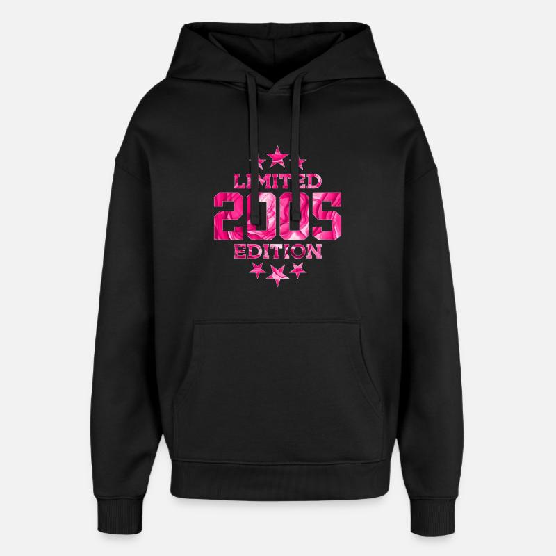 ÉDITION LIMITÉE 21E ANNIVERSAIRE 2005 - Sweat à capuche unisexe Stanley/Stella Oversized - noir