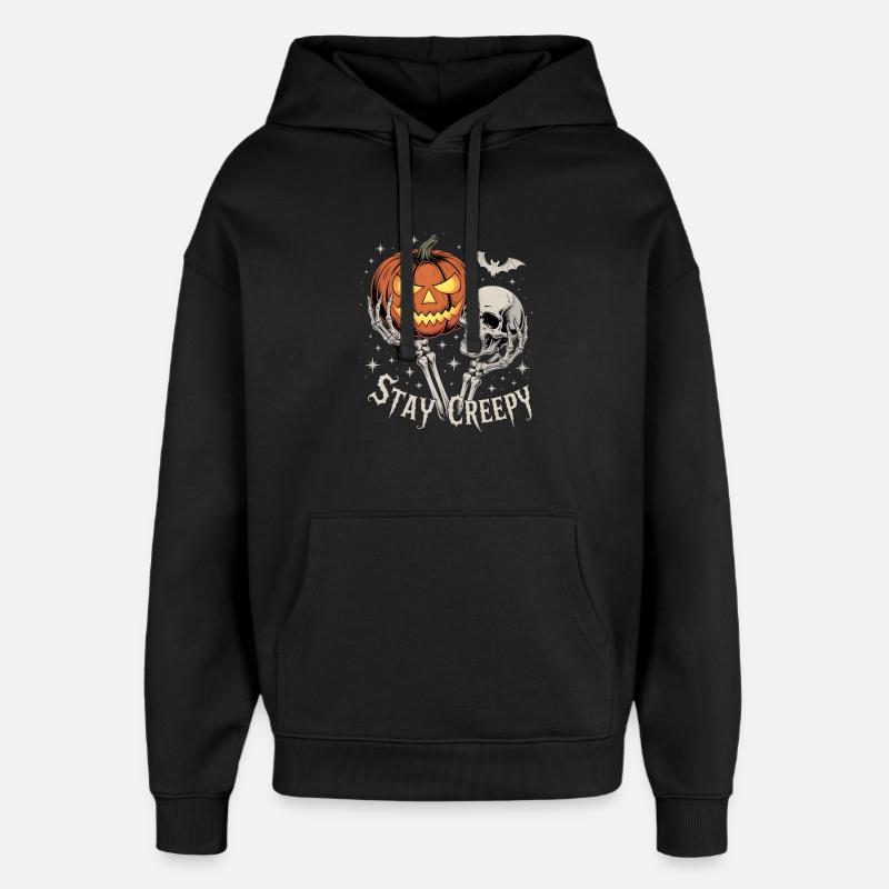 Restez effrayant, restez effrayant Thème d’Halloween - Sweat à capuche unisexe Stanley/Stella Oversized - noir