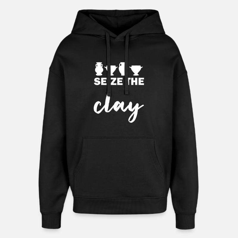 Seize The Day Trophy Silhouette - Oversized Unisex Hoodie by Stanley/Stella - black
