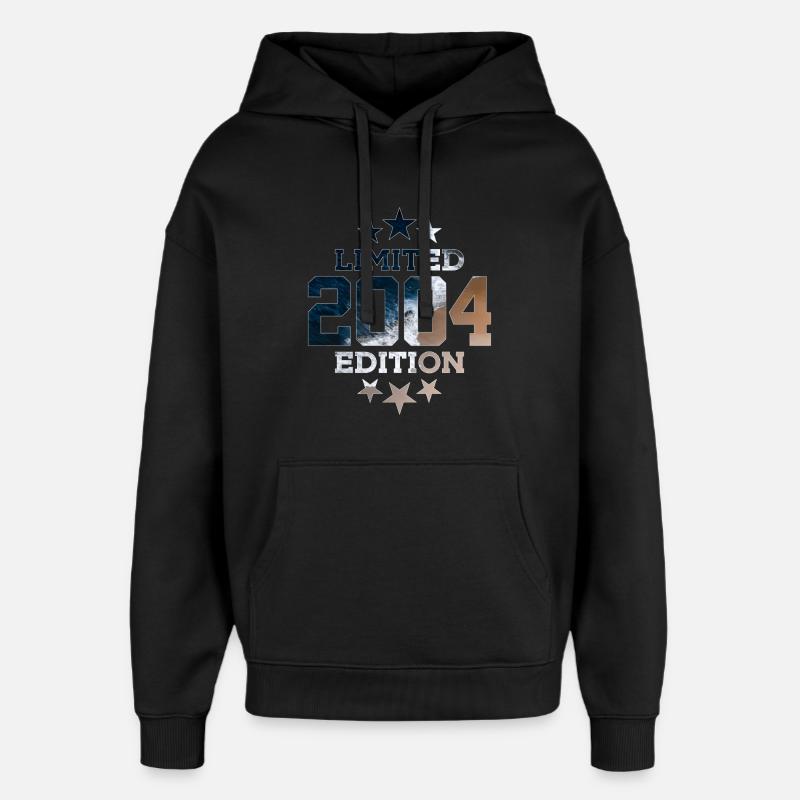 ÉDITION LIMITÉE 2004 22E ANNIVERSAIRE - Sweat à capuche unisexe Stanley/Stella Oversized - noir