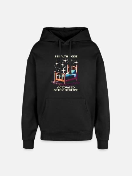 Stealth mode: after bedtime | Parents - Oversized Unisex Hoodie by Stanley/Stella - black