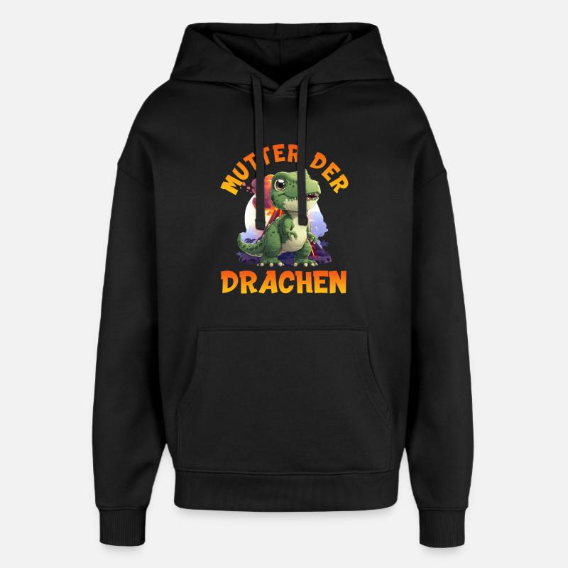 Futures mamans MÈRE DES DRAGONS Drôle - Sweat à capuche unisexe Stanley/Stella Oversized - noir