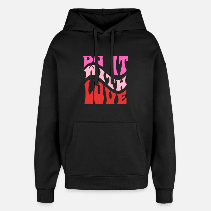 Lettrage rétro It It Love - Sweat à capuche unisexe Stanley/Stella Oversized - noir