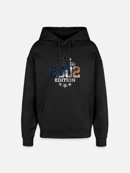 ÉDITION LIMITÉE 2002 24E ANNIVERSAIRE - Sweat à capuche unisexe Stanley/Stella Oversized - noir