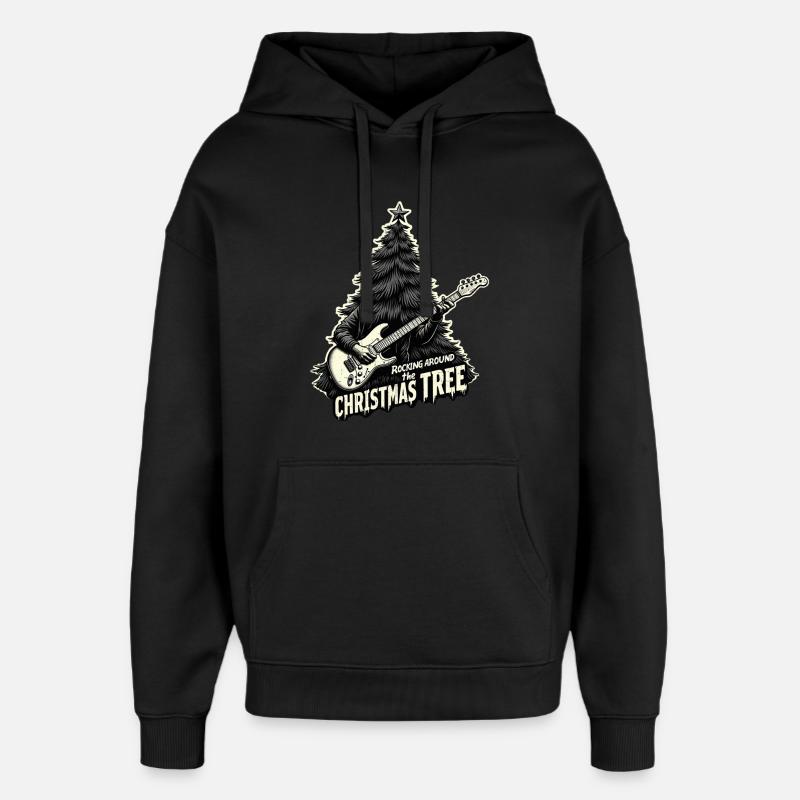 Schaukeln um den Weihnachtsbaum - Oversized Unisex Hoodie von Stanley/Stella - Schwarz