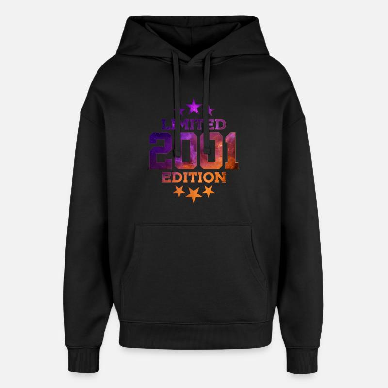ÉDITION LIMITÉE 2001 25E ANNIVERSAIRE - Sweat à capuche unisexe Stanley/Stella Oversized - noir