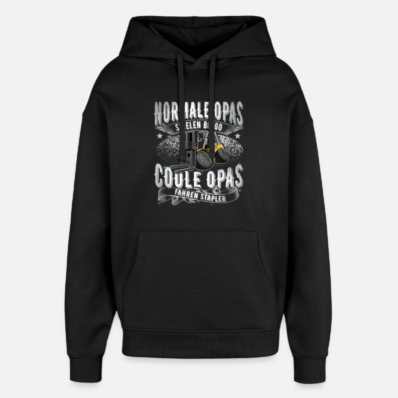 Conducteur de chariot élévateur Papi - Sweat à capuche unisexe Stanley/Stella Oversized - noir