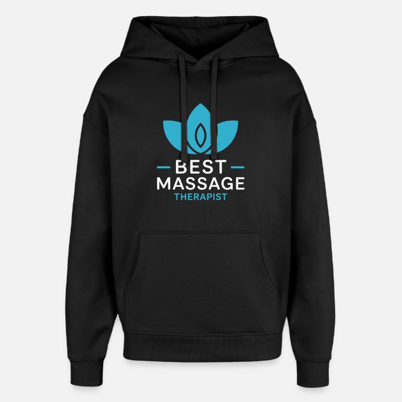 Bester Massagetherapeut Zen Lotus - Oversized Unisex Hoodie von Stanley/Stella - Schwarz