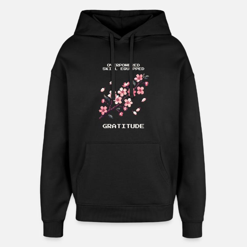 OP-Skill ausgerüstet: Dankbarkeit | Mindset, Zen - Sweat à capuche unisexe Stanley/Stella Oversized - noir