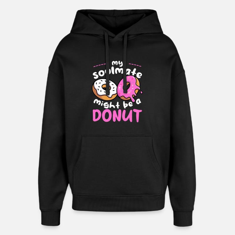Mon beignet d’âme sœur - Sweat à capuche unisexe Stanley/Stella Oversized - noir